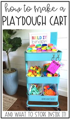 a playdough cart and what to store inside it