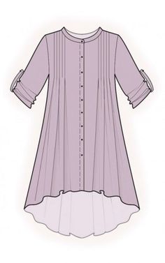 Dress illustration Tunic Dress Patterns, Fashion Sketch Template, Croquis Fashion, Linen Style Fashion, Long Shirt Women, Digital Dress, Dress Illustration