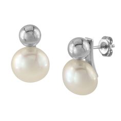 These beautiful pearl earrings feature two lustrous AAAA quality 10-11mm white Freshwater button pearls, imported directly from the pearl farms of China. The pearls are mounted on14K gold ball setting.
These earrings can be customized to your specifications by choosing from the options on the right. Elegant Polished Pearl Earrings For Anniversary, Modern White Pearl Earrings For Anniversary, Modern White Pearl Earrings For Formal Occasions, Classic Pearl Earrings With Pendant For Anniversary, Classic Pearl Pendant Earrings For Anniversary, Elegant White Gold Pearl Earrings With Polished Finish, Modern Pearl Earrings For Anniversary, Formal Round Pearl Earrings With Polished Finish, Timeless Pearl White Earrings With Pearl Pendant