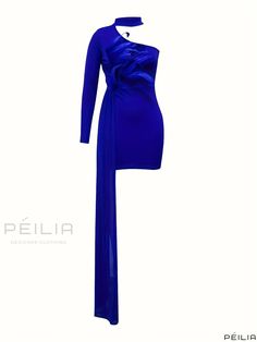 Peilia - One Shoulder Long Sleeve Bodycon Party Dress - Elegant Womens Fashion Spring Bodycon Dress For Gala, Long Sleeve Bodycon Dress For Gala Party, Spring Gala Bodycon Dress, Formal Stretch Mini Dress For Party Season, Stretch Mini Dress For Formal Party Season, Spring Gala Mini Length Bodycon Dress, Spring Gala Mini Bodycon Dress, Stretch Mini Dress For Prom Holiday, Spring Party Dress With Stretch