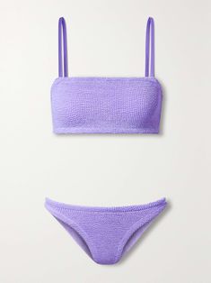 Shop HUNZA G + NET SUSTAIN Gigi seersucker bikini, Explore the latest HUNZA G women's collection today on NET A PORTER