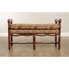 High Quality Vintage Custom Upholstered Carved Solid Wood, Distressed Finish Frame 'Os De Mouton' Window or End of Bed Bench Simple Benches, Window Bench, Window Benches, End Of Bed Bench, Bed Bench, Foot Of Bed, Upholstered Bench, Cottage Core, Solid Wood