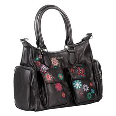 Desigual Rep Nant London Embroidery Crystal Crossbody/Shoulder Bag In Black Nwt Absolutely Stunning Vegan Black Leather With Embroidery And Sequin Designs On The Front. Super Roomy Bag With Two Front Metal Snap Pockets, Two Side Zip Pockets And Two Back Pockets On The Exterior. Fall, Autumn, Winter, Boho, Pinterest, Tiktok, South, Western, Woodstock, Vintage, Urban, Outfitters, Cottage, Core, Coastal, Grandma, Granny, Square, Hippy, Denim.. Black Embroidered Everyday Satchel, Black Embroidered Double Handle Bag, Black Embroidered Satchel Shoulder Bag, Black Embroidered Bag For Everyday Use, Black Embroidered Travel Bag, Black Embroidered Satchel For Daily Use, Black Embroidered Bags For Daily Use, Embroidered Black Bag For Everyday Use, Black Embroidered Bag For Daily Use