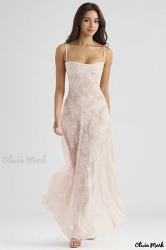 Olivia Mark - Chic Lace Strap Dress with Tie-Up Detail - Elegant and Stylish Vacation Casual Midi Dress Floaty Maxi Dress, Floral Lace Maxi Dress, Backless Dress Summer, Vestidos Color Rosa, Fairy Skirt, Dress Dusty, Midi Dress Casual, Romantic Dress, Long Summer Dresses