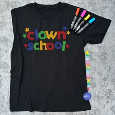 Want to go out on a stylish clown aesthetic? Well this clown school shirt is for you! This clowncore shirt will be a great addition to your clowncore clothing or a great start for those who are looking for a clowncore aesthetic shirt.  It's also a perfect clown gift for teachers, gift for students, gift for her, gift for him or anyone in between who loves the colorful world of clowning as these shirts are unisex. Available in Sizes XS, S, M, L, XL, 2XL and 3XL. ✨ 100% ⭐️ PREMIUM ⭐️ Airlume combed and ringspun cotton  ✨ Light fabric ✨ Retail Unisex fit ✨ Tear away label ✨ Runs true to size ✨ Direct to Garment Printed - inks are incorporated on the fabric making it able to withstand more wash and wear situations. ‼️ Size will scale up or down depending on the size of the shirt. *Sustainabili I Make Everything Worse, Clowncore Shirt, Clowncore Fashion, Clowncore Outfit, Clown School, Silly Clown, Clown Aesthetic, Kidcore Clothing, Clowncore Aesthetic