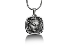 These 925K Sterling Silver Buddha Spiritual Personalized Necklace photos are taken with original and every item has handmade engraving details. It's very elegant and classy for everyday use and gives stylish look to your outfits. Also, can be preferred as a gift for friends and family for an eternal memorial. Dream collection has many meanings behind its background; we prepare this gift selection for your loved ones to wear as a memorial. You can find your family crest and remembrance for every Symbolic Necklace With Polished Finish For Gift, Symbolic Necklace With Polished Finish As Gift, Sterling Silver Charms Necklace For Collectors, Sterling Silver Charm Necklace With Oxidized Finish For Gift, Silver Necklace With Oxidized Finish And Square Pendant, Sterling Silver Charms Jewelry With Square Pendant, Sterling Silver Jewelry Charms With Square Pendant, Sterling Silver Square Pendant Charms Jewelry, Symbolic Silver Square Pendant Jewelry