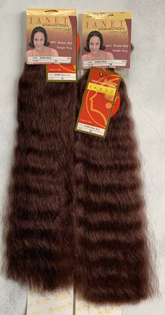 100% Human Hair for Braiding by Janet Collection! New with tag! Style: S/F/Bulk 22"A color: 33 Length: 22" This is a bundle deal.  You will receive 2 packs of this hair. Rare, hard to find extra-long human braiding hair! Wet and wavy style, looks and feels very natural and soft to touch!  All sales final. Please ask questions before buying.  Free shipping and insurance included, and receiver signage required upon delivery. Human Hair Braids Wet And Wavy, Wet And Wavy Braids, Braids For Wavy Hair, Human Hair Braids, Wavy Hair Hairstyles, Latest Braid Styles, Wavy Hair With Braid, Human Hair For Braiding, Boy Braids Hairstyles