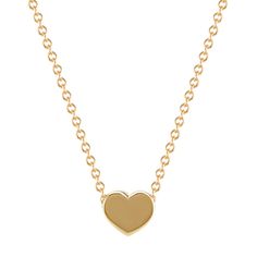 This dainty and elegant heart pendant is crafted from quality 14 karat yellow gold and is a lovely addition to any attire. The pendant measures 1/4 of an inch  hangs from a matching cable chain and is secured by a lobster clasp. Gold Heart Pendant, Gold Heart Earring, 14k Yellow Gold Necklace, Heart Pendant Gold, Platinum Jewelry, Disc Pendant, Yellow Gold Chain, Hand Crafted Gifts, Sapphire Jewelry