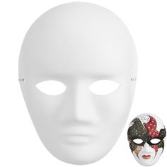 PRICES MAY VARY. Size :24.00X18.00X1.00cm/ 9.43X7.07X0.39in Paper Material: This painting paper mache mask is a blank mask made of paper mache material. Its surface is very smooth and can be easily painted in various colors and patterns Widely Uses: This mask is ideal for artists, hand lovers and makeup artists and can be used for many purposes such as painting, decoration, makeup and stage performances Elastic Strap Design: The elastic strap design makes it very comfortable to wear and can be a