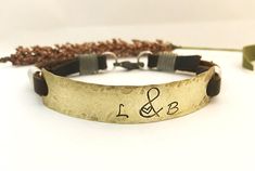 Personalized Leather Bracelet, Name Bracelet, Initials Bracelet, Anniversary Bracelet, Medical Alert Bracelet, Couples Initial Bracelet, ID Anniversary Bracelet, Initials Bracelet, Bracelet Couples, Couples Initials, Medical Alert Bracelet, Bracelet Name, Handstamped Bracelet, Personalized Leather Bracelet, Medic Alert Bracelets