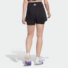 adidas Tennis Match Shorts - Black | Women's Tennis | adidas US Adidas Tennis, Tennis Shorts, Tennis Match, Womens Tennis, Shorts With Tights, Adidas Online, Adidas Performance, Wide Waistband, The Court