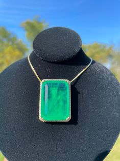 EMERALD Luxury Vibrant Green Emerald Rectangle Pendant Elegant | Etsy Luxury Emerald Rectangular Pendant Jewelry, Elegant Rectangular Emerald Necklace For Formal Occasions, Luxury Rectangular Emerald Necklace, Elegant Rectangular Emerald Necklace For Formal Events, Elegant Green Rectangular Emerald Necklace, Luxury Emerald Jewelry With Rectangular Stone, Formal Emerald Necklace With Rectangular Pendant, Formal Emerald Rectangular Pendant Necklace, Green Rectangular Pendant Jewelry For Formal Occasions