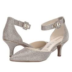 Anne Klein Women's Fabulist Textured Pointed Toe Ankle Strap Heels / Pumps. Colorway Is Platinum (Silver And Gold Mixed). Women's Size 8. Condition: New In Box; Box Has Wear. New To Poshmark? Sign Up Using Invite Code: Tentoday For $10 Off Your Purchase! - Anne Klein Iflex Technology Allows For A Flexible Fit That Can Bend Up To 90 Degrees. - The Anne Klein Fabulist Pump Will Showcase Your Fabulous Style With A Two-Piece Silhouette And A Pointed Toe. - Leather, Fabric, Or Synthetic Uppers. - Adj Silver Closed Toe Kitten Heels For Formal Occasions, Metallic Pointed Toe Heels With Heel Strap, Metallic Low Heel Shoes With Heel Strap, Chic Silver Kitten Heels For Formal Occasions, Formal Silver Almond Toe Kitten Heels, Silver Pointed Toe Heels Medium Width, Silver Pointed Toe Kitten Heels For Spring, Silver Low Heel Heels For Spring, Silver Kitten Heels With Pointed Toe For Spring