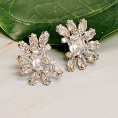 Discover the perfect blend of elegance and versatility with our Shine Crusted Jewel Stud Earrings. Adorned with stunning jewels, these earrings add a touch of glamour to any outfit. Dress them up or down for a statement look. Get ready to shine with style.Dimensions: Approximately 0.7" x 1"Made In: China Material Composition: Rhodium plated brass, glass stones, Lead and Nickel free Outfit Dress, Brass Glass, To Shine, Silver Earrings Studs, Hat Hairstyles, Get Ready, Rhodium Plated, Stone Color, Clothes For Sale