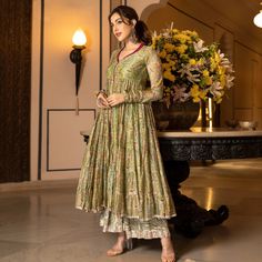 Mahendi Green color suit is prettified with digital printed work as shown which makes it appear classy. This top is made of chanderi silk fabric which is accompanied with chanderi bottom, crepe lining and chanderi silk duaptta. Women can buy this suit to wear for their parties and functions. Note:- The actual product may differ slightly in color and design from the one illustrated in the images when compared with computer or mobile screen. Size Chart Size: Semi Stitched/Unstitched can be altered Chanderi Sets With Printed Motifs, Floor-length, Designer Cotton Silk Anarkali Set With Printed Motifs, Semi-stitched Digital Print Salwar Kameez, Floor-length Chanderi Kurta With Printed Motifs, Designer Wear Cambric Anarkali Set With Printed Motifs, Designer Cambric Anarkali Set With Printed Motifs, Festive Anarkali Set With Printed Motifs In Georgette, Festive Anarkali Set In Georgette With Printed Motifs, Festivals Georgette Kurta With Printed Motifs