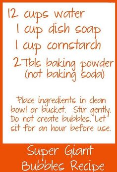 a recipe card with instructions on how to make homemade bubble cakes for kids and adults