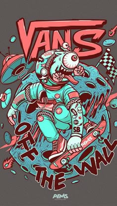 an image of a man riding a skateboard with the words vans on his chest