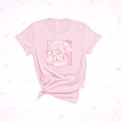 ♡ Thank you for viewing my listing for Berry Soda Manga T-shirt ♡The final print may have slight differences in color and size from the sample shown. ♡Please Note: this t-shirt is unisex, please check the size chart before purchasing. ♡Feel free to message me if you have any questions. Details ♡Classic unisex jersey short sleeve tee fits like a well-loved favorite.  ♡These t-shirts have-ribbed knit collars to bolster shaping.  ♡The shoulders have taping for better fit over time.  ♡Dual side seam Pastel Egirl, Peach Milk, Strawberry Soda, Otaku Gift, Uniqlo Shirt, Kawaii Shirts, Anime Clothing, Rose Pastel, Pink Tshirt