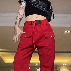 Shipping: Worldwide Express Shipping AvailableDelivery time: 🚚7-15Days Fast ShippingReturns: Fast refund,💯100% Money Back Guarantee.SPECIFICATIONSWaist Type: HIGHStyle: StreetwearPlace Of Origin: China (Mainland)Pant Style: Cargo PantsOrigin: Mainland ChinaModel Number: 674983850275Material: CottonLength: Full LengthGender: WOMENFront Style: FlatFit Type: RegularFabric Type: BlendedDecoration: BeltDecoration: PocketsClosure Type: Elastic WaistCN: GuangdongBrand Name: GJBD Red Baggy Hip Hop Pants, Baggy Red Cargo Pants With Side Pockets, Red Baggy Cargo Pants With Pockets, Baggy Red Cargo Pants With Cargo Pockets, Red Solid Color Bottoms For Fall, Red Baggy Casual Pants, Trendy Baggy Red Cargo Pants, Casual Red Baggy Pants, Trendy Baggy Red Bottoms