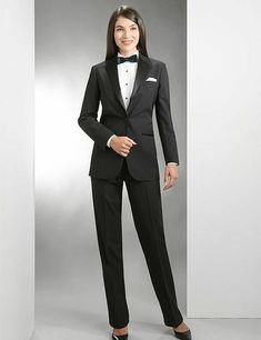 Women’s Tuxedo Jacket and Pants "Neil Allyn" Collection.  Size 18 100% woven Polyester.  Fully lined and tailored with satin notch lapel. Two large inside pockets. Bust 42" "Pleated-Front'' Tuxedo Pants. Waist 36", Hips 47" Color: Black. SHIPPING, PAYMENT AND RETURN POLICY Shipping available in US and Canada Only. Shipping Cost: Free with in USA. We accept Pay Pal. Thank you for giving All About Uniforms, Inc. the chance to serve your clothing needs. Customer satisfaction is our main goal. We ho Womens Tuxedo Jacket, Women's Tuxedo, Jennifer Black, Black Tuxedo Jacket, Tuxedo Women, Formal Wear Women, Womens Suits Business, Tuxedo Pants, Business Pants