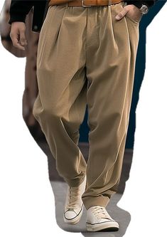 Beige Bottoms For Winter, Khaki Solid Color Bottoms For Fall, Solid Color Khaki Bottoms For Fall, Winter Solid Brown Bottoms, Brown Solid Color Winter Bottoms, Brown Cotton Bottoms Solid Color, Brown Cotton Bottoms With Solid Color, Non-stretch Khaki Winter Bottoms, Baggy Beige Pants With Solid Color