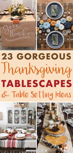 thanksgiving tablescapes and table setting ideas