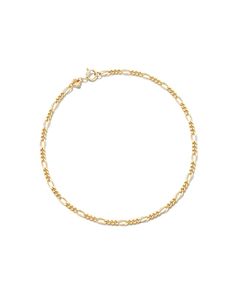 Add some distinctive style to your wrist with the Figaro Chain Bracelet in 14k Yellow Gold. A timeless jewelry style known for its alternating short and long links, this dainty bracelet will bring instant flair to your look.,Metal14k Yellow GoldClosureSpring Ring ClaspSize8 L, 0.50L ExtenderDue to the one-of-a-kind nature of the medium, exact colors and patterns may vary slightly from the image shown.} | Kendra Scott Figaro Chain Bracelet in | 14K Yellow Gold Classic Sterling Silver Bracelet With Adjustable Chain, Classic Charm Bracelet With Adjustable Chain, Classic Delicate Chain Bracelet, Dainty 14k Gold Chain Bracelet, Classic Yellow Gold Bracelet With Delicate Chain, Classic Link Bracelets With Delicate Chain, Classic Figaro Chain Bracelets, 14k Gold Oval Link Bracelet With Delicate Chain, Classic Link Bracelet With Delicate Chain