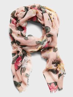 Floral Scarf, Christmas Stuff, Spring Colors, Lightweight Fabric, Women's Accessories, Banana Republic, New Arrivals, Floral Print, Floral Prints