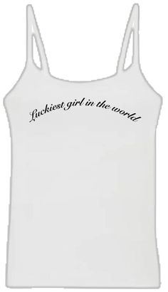 Girl Tank Top, Tanktop Girl, Tank Girl, Lucky Girl, Large White, Cold Water, Screen Printing, Bleach, Tank Top