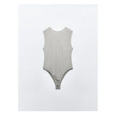 Round neck sleeveless bodysuit. Open back. Matching shiny detail. Bottom snap button closure. Summer Night Out Second-skin Bodysuit, Chic Second-skin Bodysuit For Summer, Summer Sleeveless Second-skin Bodysuit, Chic Sleeveless Bodysuit With Lined Body, Chic Sleeveless Lined Bodysuit, Chic One-piece Bodysuit By Zara, Chic Zara One-piece Bodysuit, Zara Stretch Bodysuit For Spring, Trendy Bodysuit By Zara