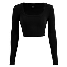 Shoulder: 13 Inch Length: 16.1 Inch Sleeve Length: 23.2 Inch Bust: 29.1 Inch Cuff: 6.7 Inch Bicep Length: 10.3 Inch 67% Polyester, 30% Viscose, 3% Elastane New In Packaging. In Excellent Condition. Original Price $10.00. Black High-stretch Cotton Top, High Stretch Black Cotton Tops, Basic High Stretch Black Tops, Basic Black Snug Fit Tops, Black Snug Fit Basic Tops, Black Snug Fit Crew Neck Top, Black Athleisure Crop Top For Fall, Black Fitted Crew Neck Crop Top, Black Fitted Basic Crop Top