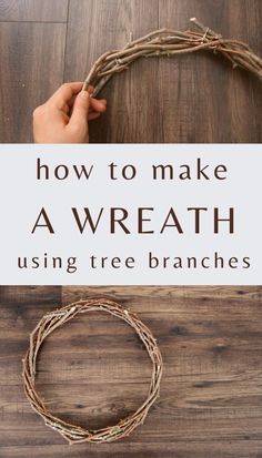 how to make a wreath using tree branches