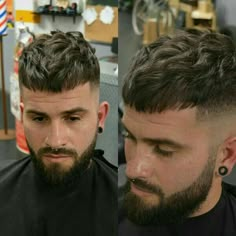 Crop Haircut, Best Beard Styles, Men's Short Hair, Faded Hair, The Barber, Men Haircut Styles, Cool Hairstyles For Men, Mens Haircuts Fade, Medium Hairstyles