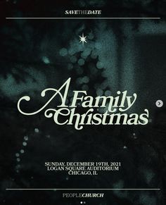 a family christmas flyer is shown in black and white