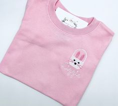 Embroidery Colors customizable.  Sizes 12 mo to 8. This embroidery can also be put on another color t shirt. Just send me a message. Cute Short Sleeve Tops With Machine Embroidery, Cute Short Sleeve Tops With Custom Embroidery, Cute Cotton Tops With Machine Embroidery, Cute Pink Tops With Custom Embroidery, Cute Pink Top With Custom Embroidery, Playful Embroidered Crew Neck Top, Pink Cotton Top With Machine Embroidery, Pink Short Sleeve Top With Machine Embroidery, Cute Machine Embroidered Short Sleeve T-shirt