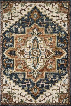 Victoria VK 19 Blue / Multi Rug - Rug & Home Blue Color Schemes, Carpet Runner