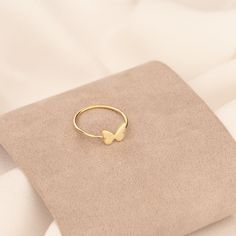 14K Solid Gold Butterfly  Ring - Dainty Gold Butterfly Ring - 14K Gold Jewellery - Bridesmaids Gift - Gift for Her - 14K Gold Gifts ◈PROCESSING & SHIPPING ▪️ Your order will be handmade in 3-5 business days. ▪️You can upgrade your shipping to Express during check out if you want it quicker. ◈ OTHER INFORMATION: ▪️ High Quality Handmade  14K Solid Gold, 14K Rose Gold, 14K White Gold ▪️ All of our products have 14K Hallmark. ▪️ All our jewellery is custom made by hand with Love and Care in our workshop. ▪️ All of our jewellery is hypoallergenic, water-resistant, and tarnish-resistant. ▪️ All items will be shipped in a gift box. ▪️ If you can't find the information you need or need some advice for your design? Feel free to contact us.  ▪️ You can message us for multiple orders. Hypoallergenic 14k Gold Filled Wedding Rings, Gold Hypoallergenic Rings For Wedding, Delicate Yellow Gold Butterfly Ring For Weddings, Hypoallergenic Yellow Gold Rings For Wedding, Hypoallergenic Yellow Gold Wedding Rings, Gold Butterfly Ring For Anniversary, Delicate Gold Butterfly Ring For Anniversary, Minimalist Gold Butterfly Ring For Wedding, Rose Gold 14k Butterfly Ring For Wedding