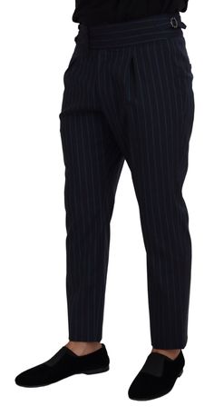 DOLCE & GABBANA Absolutely stunning, 100% Authentic, brand new with tags DOLCE & GABBANA Striped Pants. This item comes from the exclusive MainLine DOLCE & GABBANA collection. Model: Pants Colour: Blue Material: 100% Virgin Wool Logo Details Made in Italy Der Gentleman, Dolce And Gabbana Blue, Formal Pants, Men Formal, Tailored Blazer, Wool Trousers, Denim Jacket Men, Dolce E Gabbana, Wool Pants