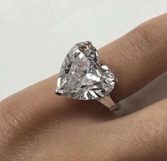 Heart Shaped Diamond Engagement Ring, Heart Shaped Diamond Ring, Heart Shaped Engagement Rings, Baguette Engagement Ring, Jewelry Appraisal, Three Stone Ring, Trendy Ring, Beating Heart, Heart Shaped Diamond