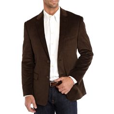 A Classic Fit And A Hint Of Stretch Turn This Corduroy Sport Coat From Club Room Into A Comfortable Business-Casual Essential. Notched Lapel. Two-Button Closure; Four-Button Cuffs. Two Front Flap Pockets; Left Chest Welt Pocket. Center Vent; Fully Lined. Regular Fit Through The Shoulders, Chest And Waist With Standard Armholes And Sleeves. Condition: New With Tags Size: 38 Regular Color: Brown Material Composition: 98% Cotton, 2% Spandex Style Number: Tlrr1prw0007 Care: Dry Clean Origin: China 1 Brown Sports Coat Outfit Men, Brown Corduroy Blazer Outfit Men, Fitted Brown Cotton Sport Coat, Brown Fitted Cotton Sport Coat, Fitted Corduroy Business Outerwear, Classic Corduroy Business Outerwear, Classic Corduroy Business Blazer, Classic Corduroy Blazer For Business, Classic Corduroy Blazer For Formal Wear