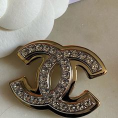 Beautiful Gold Tone Chanel Pin Brooch With Crystals Will Come With All Packaging, Original Receipt And Will Be Authenticated Again By Poshmark New To Poshmark Or Don’t Have An Account? Use My Code Yanaangelova And Get $10. Chanel Pin, Chanel Pins, Chanel Brooch, Chanel Jewelry, Pin Brooch, Brooch Pin, Boho Chic, Gold Tones, Chanel