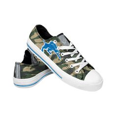 PRICES MAY VARY. Officially Licensed All-over camouflage design Bold team logo display on sides Miniature team logo display on tongue 100% cotton canvas upper Camouflage Design, Logo Display, Detroit Lions, Canvas Sneakers, Sneakers Shoes, Team Logo, Low Top, Camouflage, Cotton Canvas