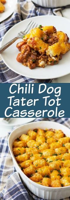 this chili dog tater tot casserole is an easy dinner recipe