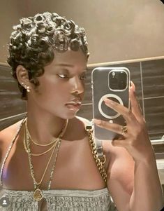 Short Haircuts Black Hair, Pixie Black Women, Hair Sculpture, Thicken Hair Naturally, Short Hair Pixie Cuts, Hairstyle Inspo, Dyed Natural Hair, Frontal Hairstyles