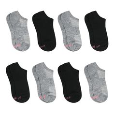 Stay comfortable all day with these breathable and moisture-wicking no-show socks. Stay comfortable all day with these breathable and moisture-wicking no-show socks. Includes 8 pairs of socks Ecosmart: Made responsibly with recycled polyester, this sock is good for you and the planet! X-Temp technology automatically adjusts cooling & moisture control Moisture-wicking Lightweight Arch support Mesh ventilation Style #HWUBS8FIT & SIZING Sock size 9-11 fits shoe size 5-9 Super no-show stylin Comfortable Solid Sports Socks, Casual Breathable Solid Color Socks, Casual Slip-resistant Gray Socks, Casual Gray Slip-resistant Socks, Moisture-wicking Stretch Comfortable Socks, Comfortable Moisture-wicking Stretch Socks, Comfortable Stretch Moisture-wicking Socks, Comfortable Breathable Gray Socks, Breathable Gray Socks