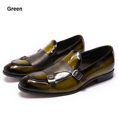 These FELIX CHU Brand Patent Leather Mens Loafers will compliment any special occasion outfit. Made with high grade patent leather and featuring exquisite workmanship and stitching thread, these dress shoes are sure to elevate your look. It has a pointed toe and comes with a free gift of a piece of shoe horn. Genuine leather lining, sheepskin insole, and rubber outsole make sure your feet stay comfortable. Available in black or green. SPECIFICATIONS Upper Material: Patent Leather Toe Shape: Poin Semi-formal Patent Leather Slip-on Loafers, Slip-on Patent Leather Dress Shoes With Almond Toe, Green Formal Oxfords With Round Toe, Formal Monk Strap Shoes With Patent Leather, Formal Patent Leather Monk Strap Shoes With Leather Sole, Green Round Toe Oxfords For Formal Occasions, Green Pointed Toe Oxfords For Business, Formal Patent Leather Slip-on Shoes, Business Green Pointed Toe Dress Shoes