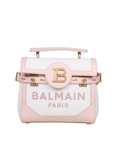 Balmain Collection, Limited Edition Bag, Ladies Bag, Chain Strap Bag, Studded Bag, Leather And Canvas, Handbag Handles, Leather Laptop Bag, Luxury Purses