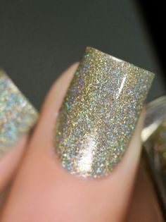 In The Woods Neutral Polish, Pet Poems, Holo Nail Polish, Ilnp Nail Polish, Spring Nail Polish, Holo Nails, Holographic Nail Polish, Nail Polish Art, Holographic Nails