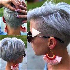 ** cute-easy-hairstyles-for-short-hair-pixie-undercut..! Pixie Undercut Hair, Blond Pixie, Cute Easy Hairstyles, Easy Hairstyles For Short Hair, Pixie Mullet, Pixie Bob Haircut, Haircut Short