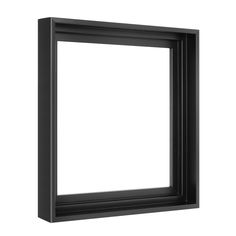 an empty black frame on a white background